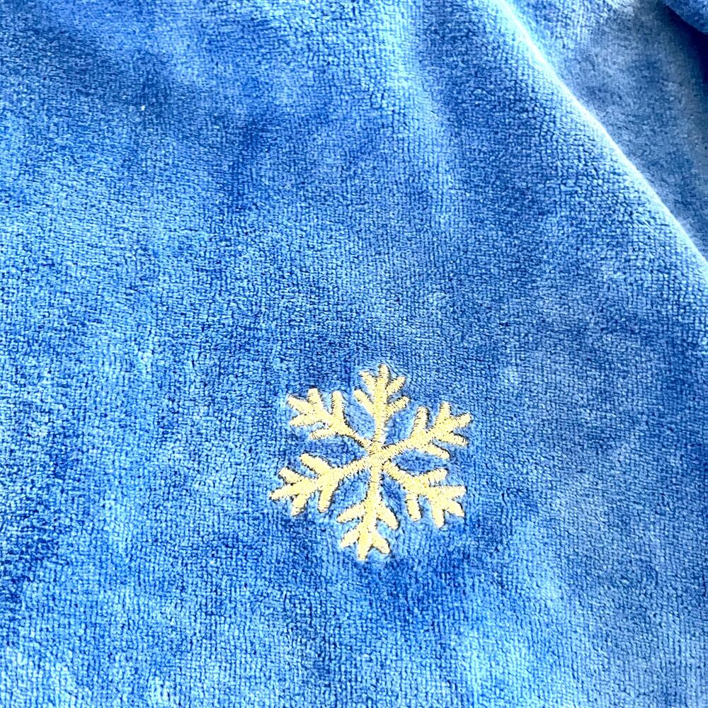 Picnik girls designer blue velour puff sleeve sweatshirt - Picture 7 of 7